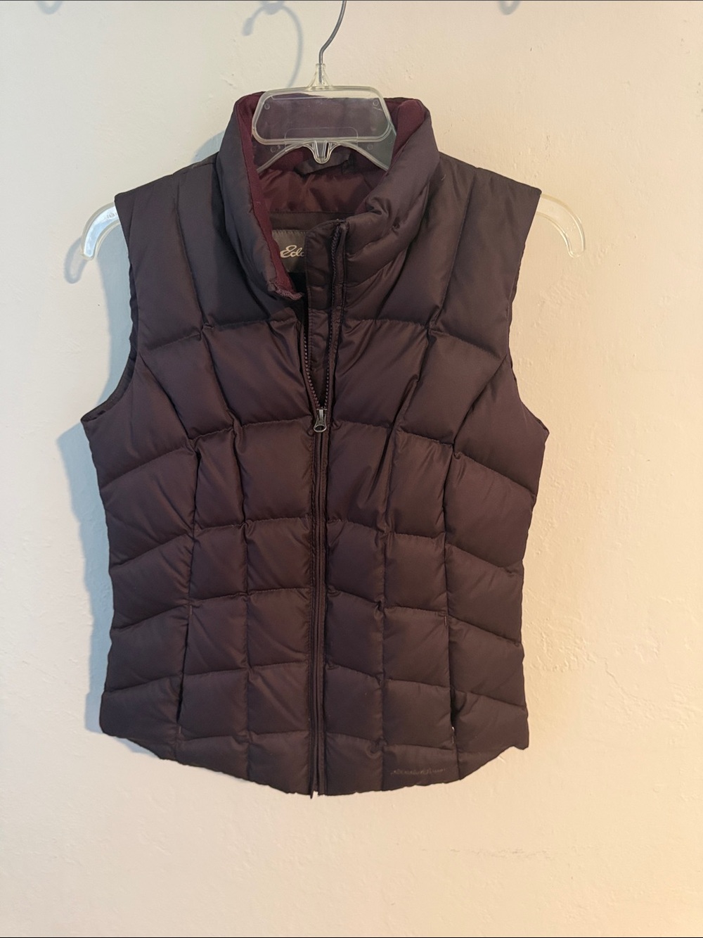 Eddie Bauer Quilted Puffy Vest in Deep Plum